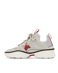 Isabel Marant Off White And Red Kindsay Sneakers