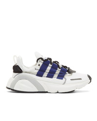 adidas Originals White And Blue Lx Con Sneakers
