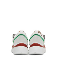 Chloé White And Green Sonnie Sneakers
