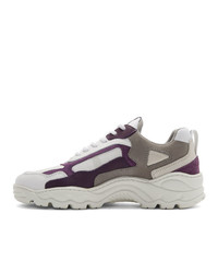 Filling Pieces White And Purple Low Curve Iceman Sneakers