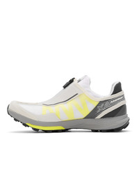 Salomon White And Yellow Amphib Sneakers
