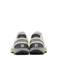 Salomon White And Yellow Amphib Sneakers