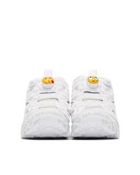 Vetements White Reebok Classics Edition Logo Emoji Instapump Fury Sneakers