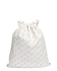 Stella McCartney Perforated Logo Faux Leather Drawstring Backpack