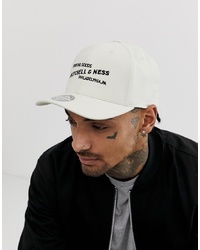 Mitchell & Ness 110 Vintage Logo Snapback Cap In Off White