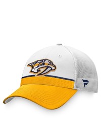 FANATICS Branded Whitegold Nashville Predators 2021 Nhl Draft Authentic Pro On Stage Trucker Snapback Hat At Nordstrom
