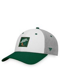 FANATICS Branded Whitegreen Miami Hurricanes Block Party Adjustable Hat At Nordstrom