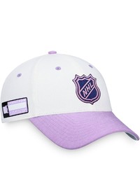 FANATICS Branded Whitepurple Nhl Authentic Pro Hockey Fights Cancer Snapback Hat At Nordstrom