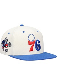 Mitchell & Ness Cream Philadelphia 76ers Sail Two Tone Snapback Hat At Nordstrom