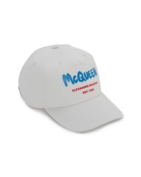 Alexander McQueen Graffiti Logo Baseball Cap In Ivorysky Blue At Nordstrom