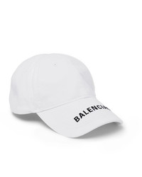 Balenciaga Logo Embroidered Cotton Twill Baseball Cap