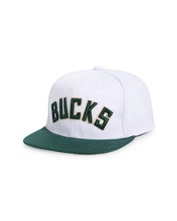 Mitchell & Ness Nba Core Basic Milwaukee Bucks Snapback Baseball Cap