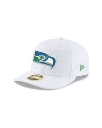 New Era Cap New Era White Seattle Seahawks Historic Logo Omaha Low Profile 59fifty Fitted Hat