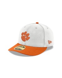 New Era Cap New Era Whiteorange Clemson Tigers Basic Low Profile 59fifty Fitted Hat