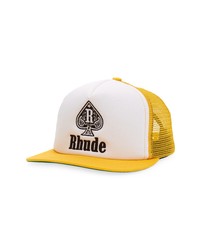 Rhude Spade Trucker Hat In Yellow White At Nordstrom