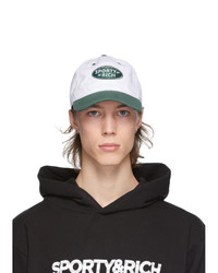 Sporty and Rich White And Green Land Rover Edition Logo Cap