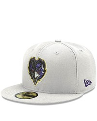 New Era White Baltimore Ravens Omaha Alternate Logo 59fifty Fitted Hat At Nordstrom
