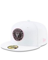 New Era White Inter Miami Cf Team Logo 59fifty Fitted Hat At Nordstrom