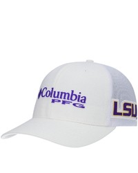 Columbia White Lsu Tigers Pfg Snapback Hat