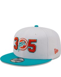 New Era Whiteaqua Miami Dolphins Historic Logo Three Zero Five 9fifty Snapback Hat At Nordstrom