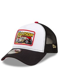 New Era Whiteblack Davey Allison Legends 9forty A Frame Adjustable Trucker Hat At Nordstrom