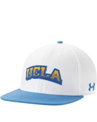 Under Armour Whitelight Blue Ucla Bruins On Field Baseball Fitted Hat