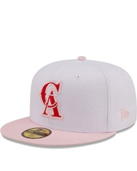 New Era Whitepink California Angels Cooperstown Collection Scarlet Undervisor 59fifty Fitted Hat At Nordstrom