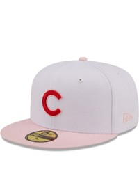 New Era Whitepink Chicago Cubs Scarlet Undervisor 59fifty Fitted Hat At Nordstrom