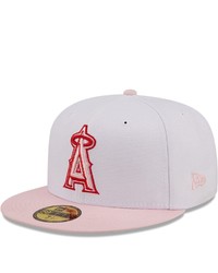 New Era Whitepink Los Angeles Angels Scarlet Undervisor 59fifty Fitted Hat At Nordstrom
