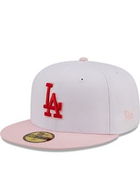 New Era Whitepink Los Angeles Dodgers Scarlet Undervisor 59fifty Fitted Hat At Nordstrom