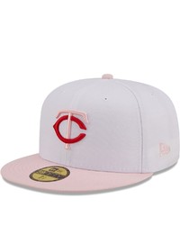New Era Whitepink Minnesota Twins Scarlet Undervisor 59fifty Fitted Hat At Nordstrom