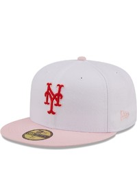 New Era Whitepink New York Mets Scarlet Undervisor 59fifty Fitted Hat At Nordstrom