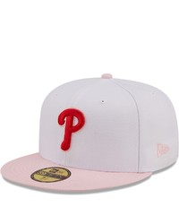 New Era Whitepink Philadelphia Phillies Scarlet Undervisor 59fifty Fitted Hat At Nordstrom