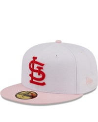 New Era Whitepink St Louis Cardinals Scarlet Undervisor 59fifty Fitted Hat At Nordstrom