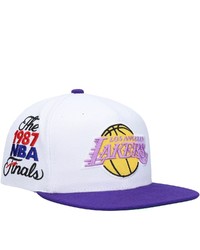 Mitchell & Ness Whitepurple Los Angeles Lakers Hardwood Classics 1987 Nba Finals Xl Patch Snapback Hat At Nordstrom