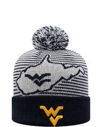 Top of the World Navy West Virginia Mountaineers Line Up Cuffed Knit Hat With Pom At Nordstrom