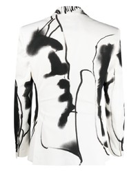 Moschino Graphic Print Single Breasted Blazer