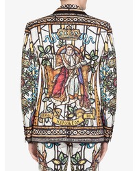 Dolce & Gabbana Stained Glass Print Single Breasted Blazer