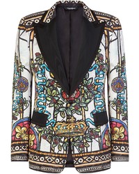 Dolce & Gabbana Stained Glass Print Single Breasted Blazer