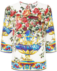 Dolce & Gabbana Majolica Print Top
