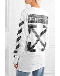 Off-White Oversized Printed Cotton Jersey Top