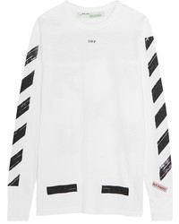 Off-White Oversized Printed Cotton Jersey Top