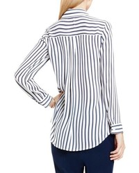 Vince Camuto Petite Cargo Stripe Print Blouse