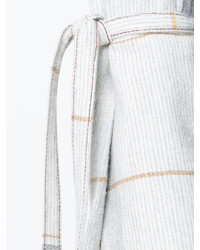 Derek Lam 10 Crosby Tie Sleeve Pullover With Shirting Hem