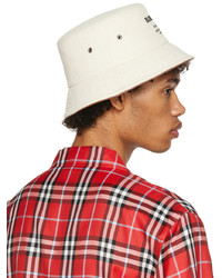 Burberry Off White Horseferry Motif Bucket Hat