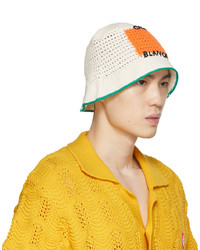 Casablanca Off White Orange Crochet Bucket Hat
