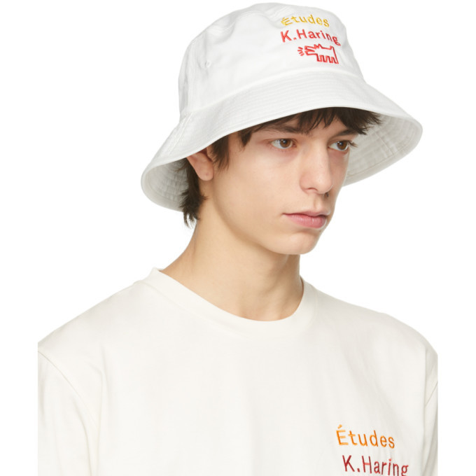 Études White Keith Haring Edition Training Bucket Hat, $96 | SSENSE ...