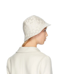 Gucci White Lame Gg Bucket Hat