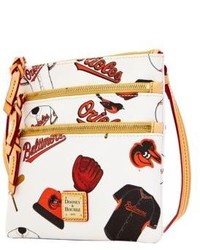 Dooney & Bourke Baltimore Orioles Coated Cotton Triple Zip Crossbody Bag