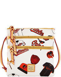 Dooney & Bourke Baltimore Orioles Coated Cotton Triple Zip Crossbody Bag